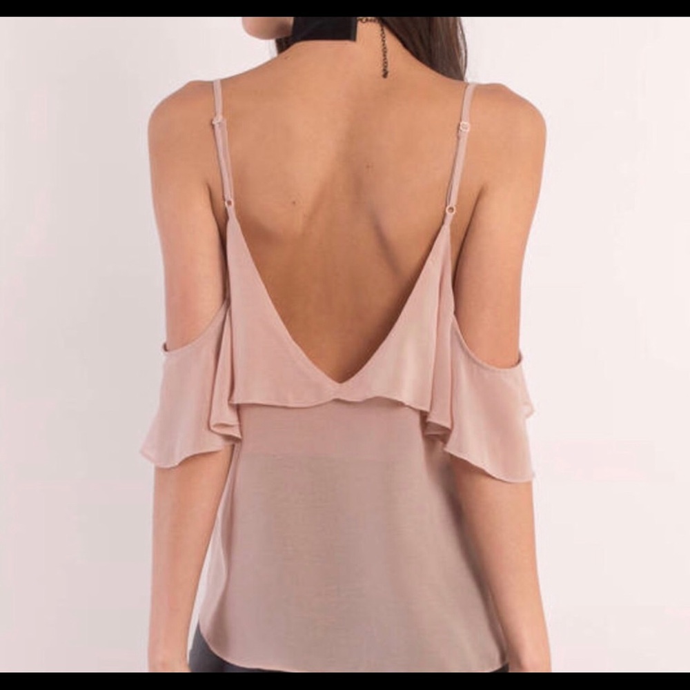Tobi Pink Ruffle Top - Picture 2 of 2